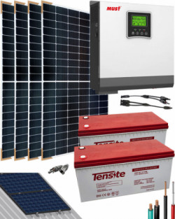 Kit Solar Fotovoltaico 3000W 24V 6400Whdia